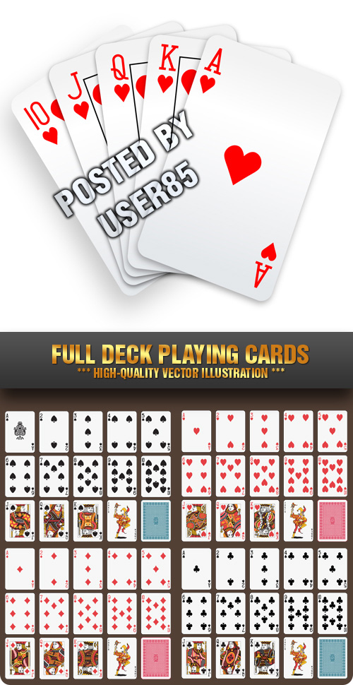 Stock Vector - Full Deck Playing Cards