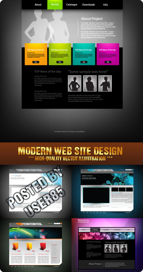 Stock Vector - Modern Web Site Design