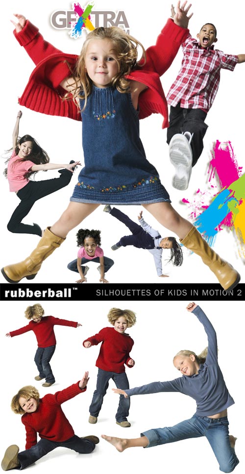 RubberBall - Silhouettes of Kids in Motion 2