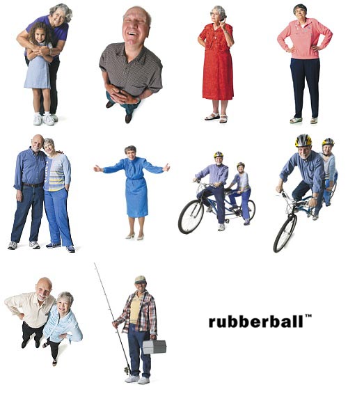 RubberBall 051 Silhouettes of Seniors