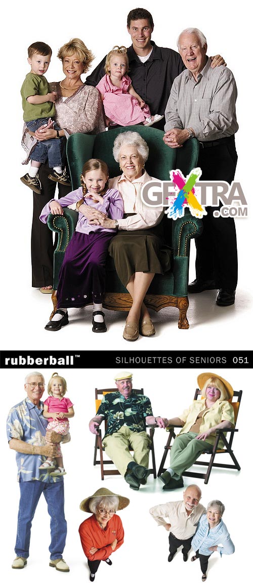 RubberBall 051 Silhouettes of Seniors