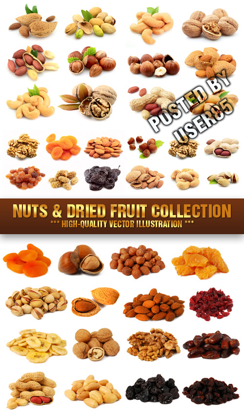 Stock Photo - Nuts & Dried Fruit Collection