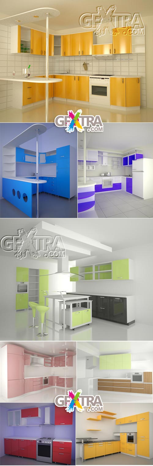 Modern Kitchen 3D Models