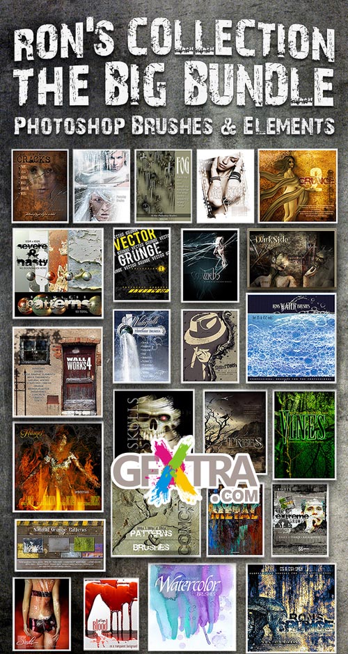 Ron's Collection - The Big Bundle - Photoshop Brushes &amp; Elements