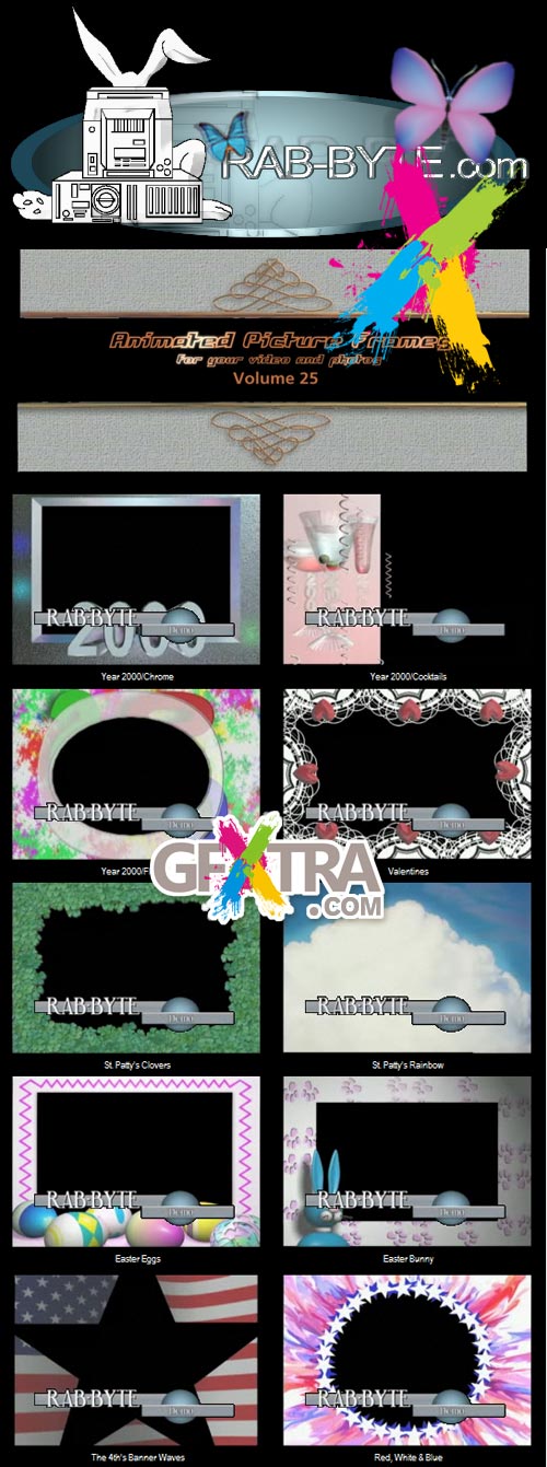 Event Keyable Animated Picture Frames NTSC - Rab-Byte Vol.25