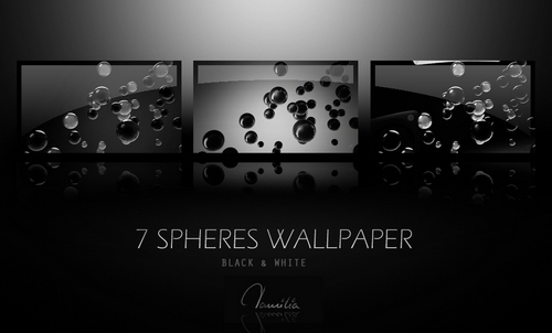 Black Spheres wallpaper pack