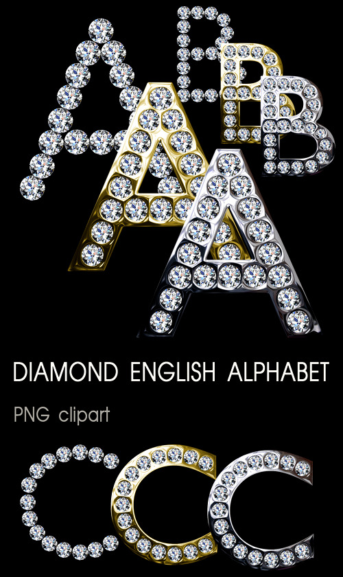 Diamond English alphabet