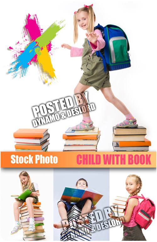 Child with book - UHQ Stock Photo