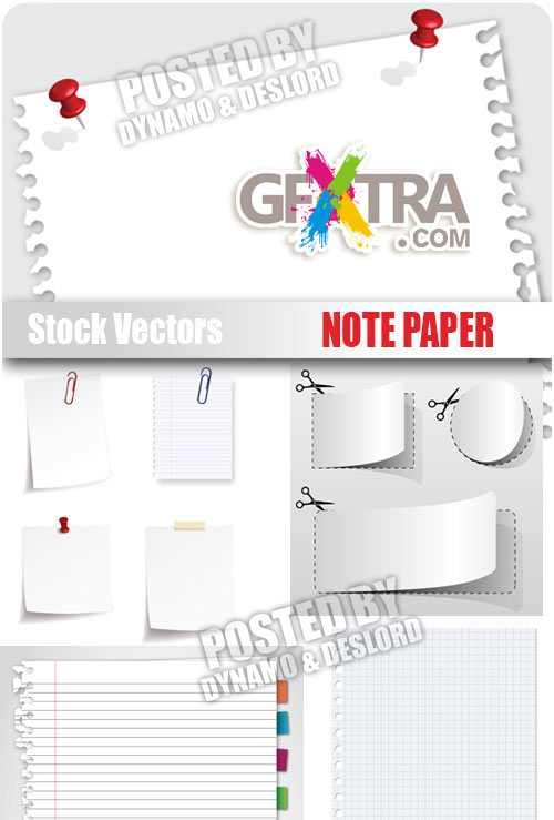 Note paper - Stock Vectors