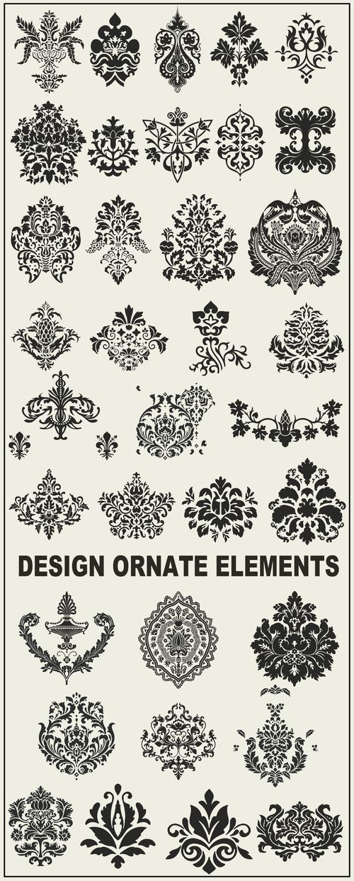 Vector clipart - design ornate elements