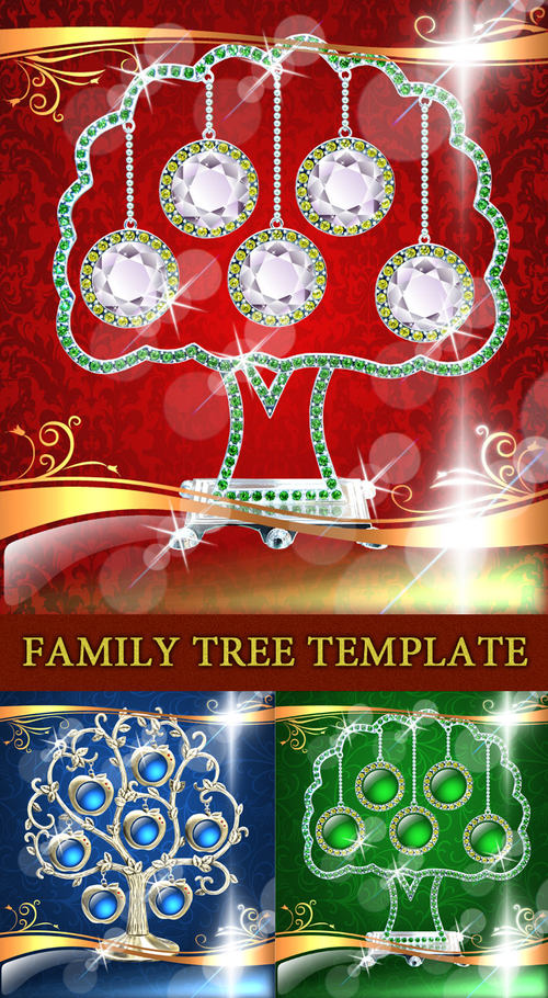 Vector clipart - family tree template