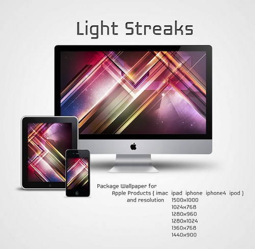 Light streaks wallpaper pack