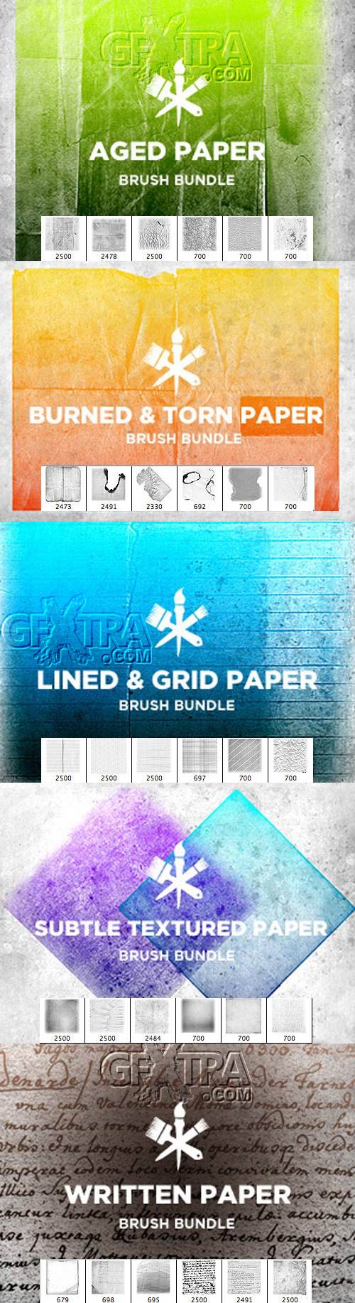 Paper Textures, 5 Great Photoshop Brush Bundles!