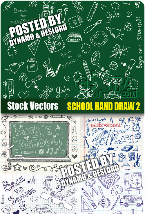 School hand draw 2 - Stock Vectors