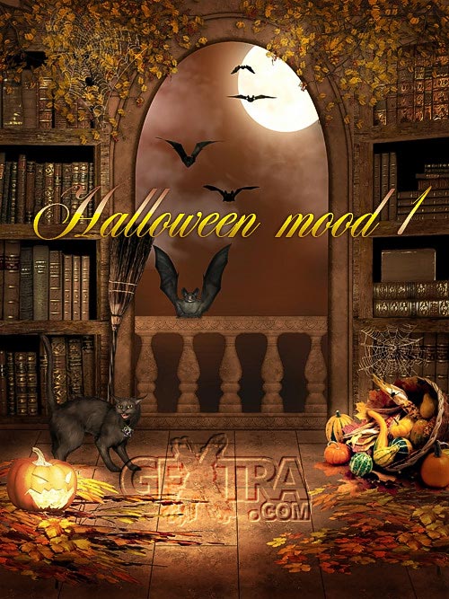 Halloween Mood Backgrounds-1, 6xJPGs