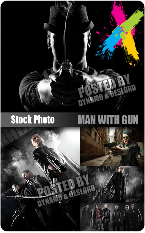 Man with gun - UHQ Stock Photo