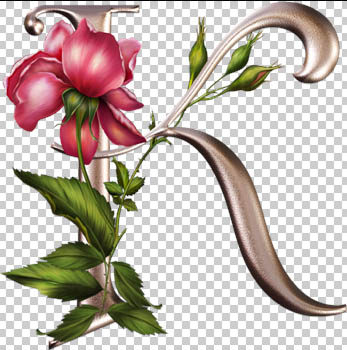 Rose Wedding - PNG Letters