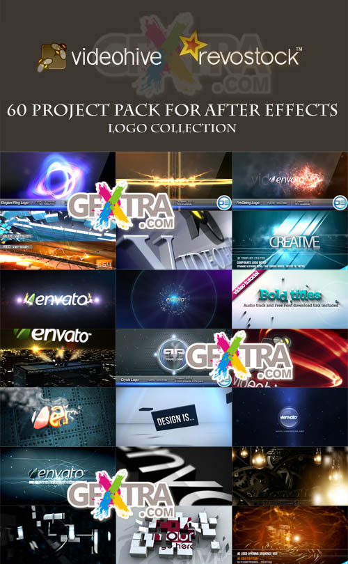 60 Logo Projects Pack for After Effects - VideoHive & Revostock