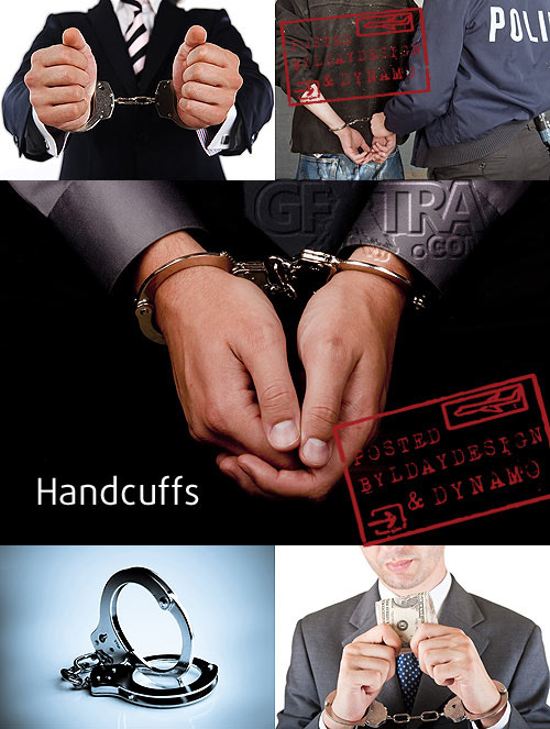 Crime - Put the handcuffs - Stock Photo