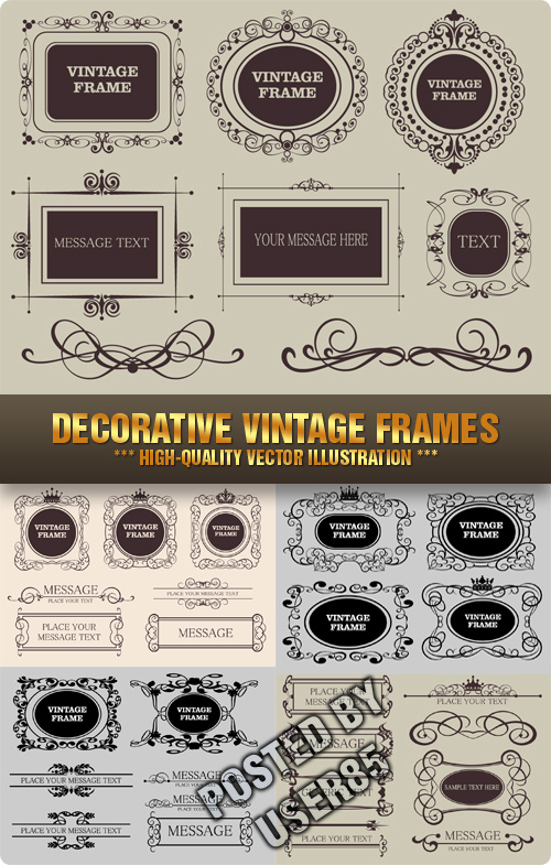 Stock Vector - Decorative Vintage Frames