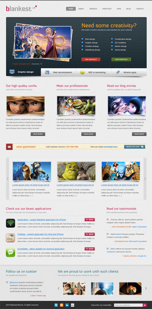 ThemeForest - Blankest HTML portfolio/blog theme (All Styles)