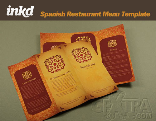 Spanish Restaurant Menu Template RETAIL - Inkd