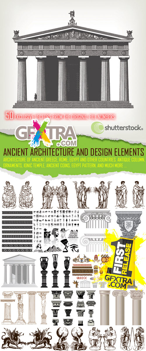 Stock Vectors - Ancient Architecture and Design Elements