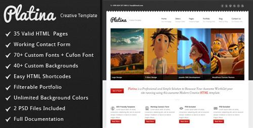 Platina - Creative HTML Template - ThemeForest