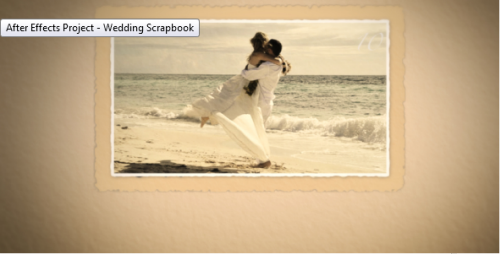 After Effects Project - Wedding Scrapbook