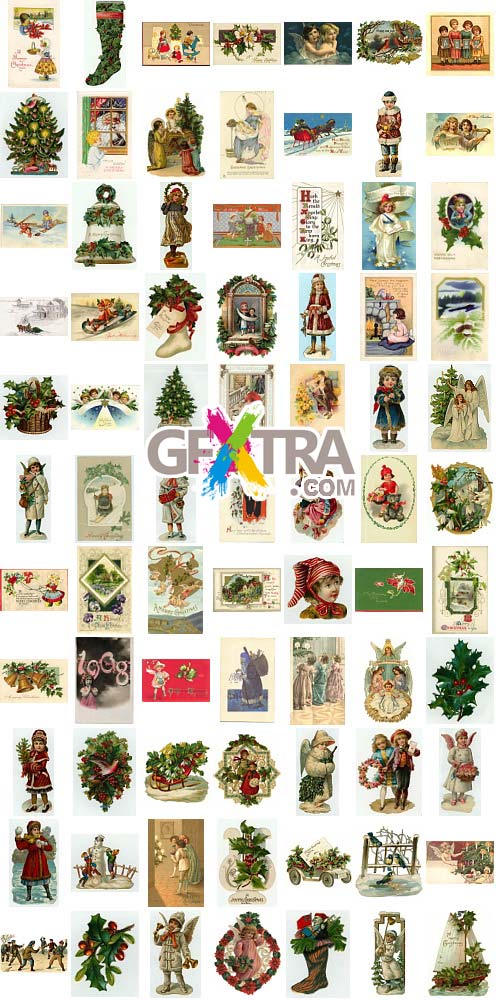 Vintage Christmas and New Year Images 1500xJPGs
