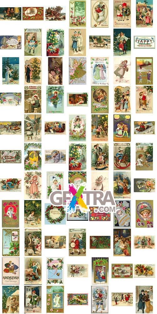 Vintage Christmas and New Year Images 1500xJPGs