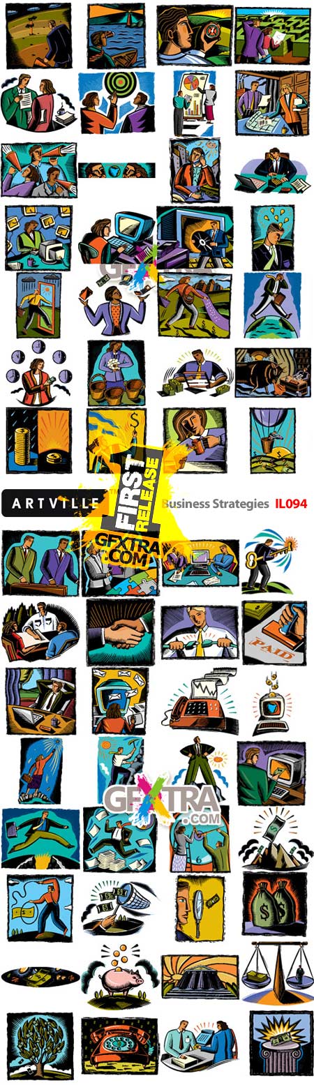 Artville Illustrations IL094 Business Strategies 60xEPS