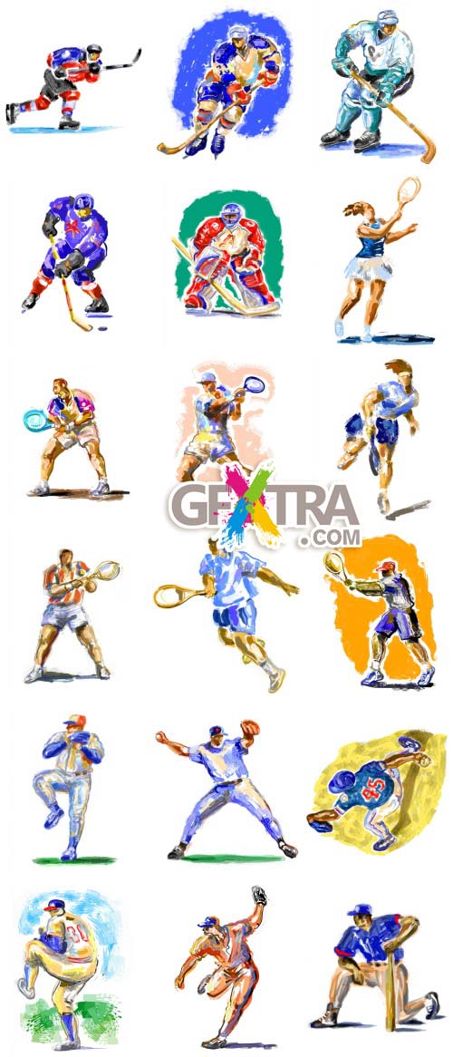ArtVille Illustrations IL006 Sports in Action