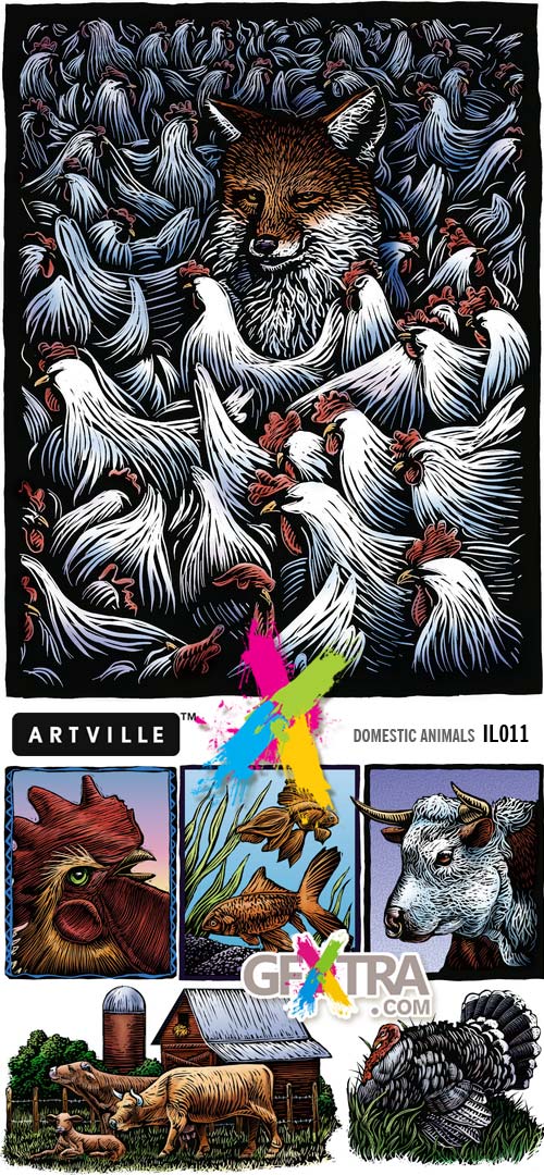 ArtVille Illustrations IL011 Domestic Animals