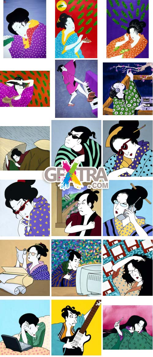 ArtVille Illustrations IL013 Japanese Musings