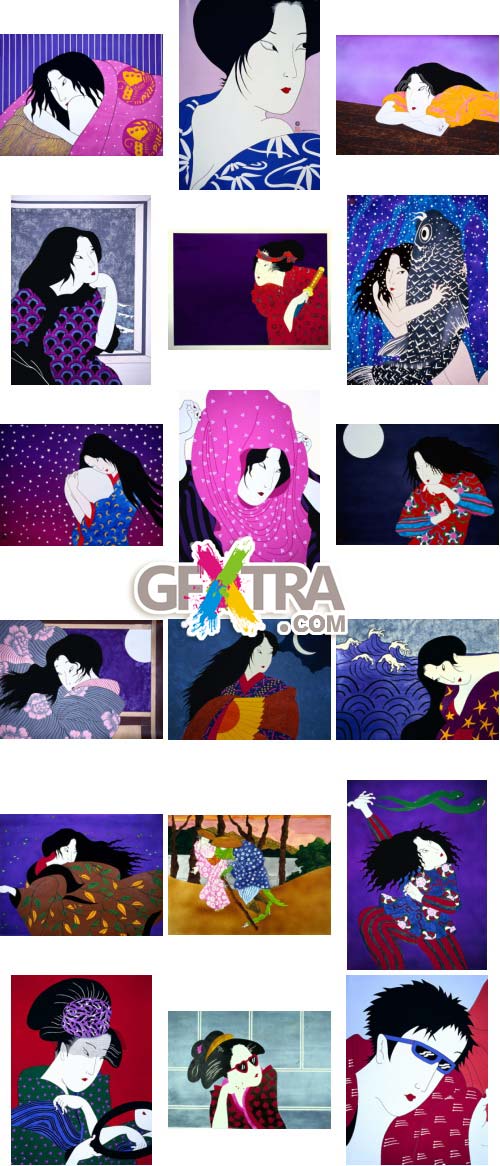 ArtVille Illustrations IL013 Japanese Musings