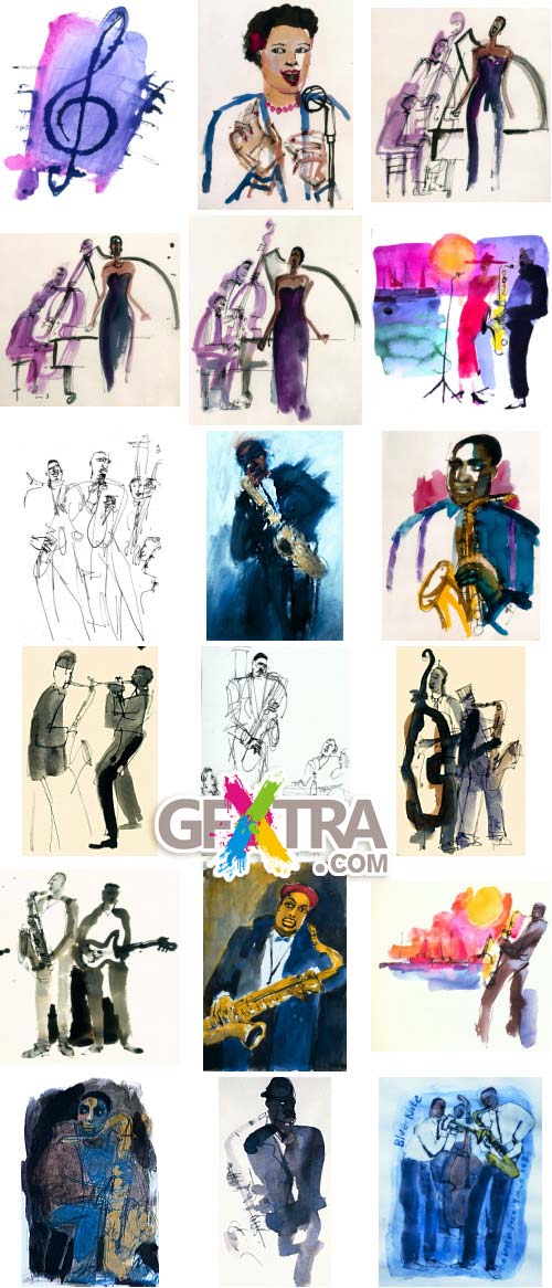 ArtVille Illustrations IL015 Jazz Musicians
