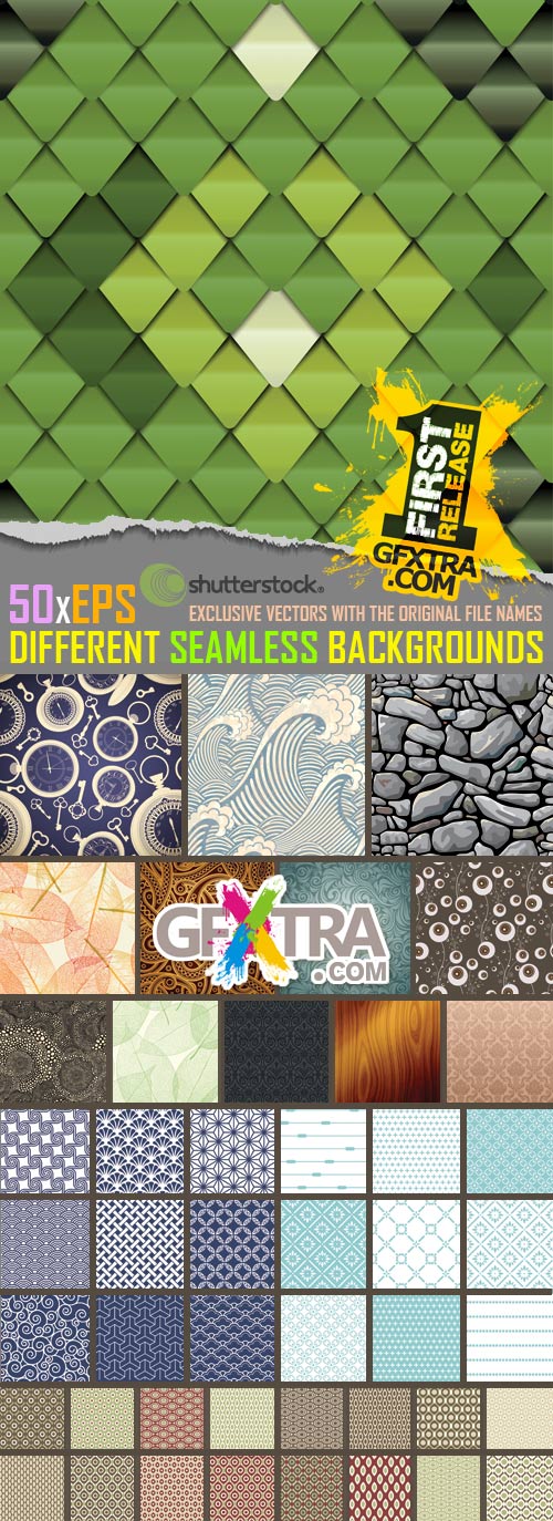 Different Seamless Backgrounds - 50xEPS Vectors