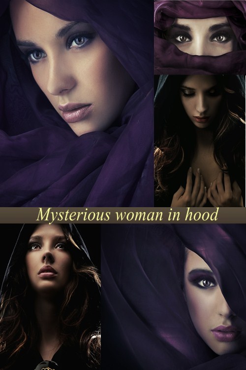 Stock Photo: Mysterious woman in hood