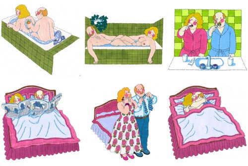 ArtVille Illustrations IL018 Mr.&Mrs. at Home