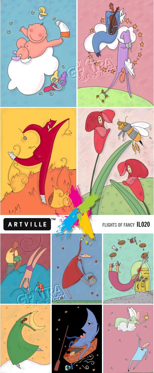 ArtVille Illustrations IL020 Flights of Fancy