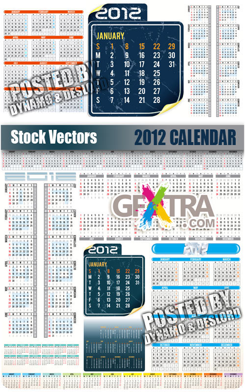 2012 Calendar - Stock Vectors