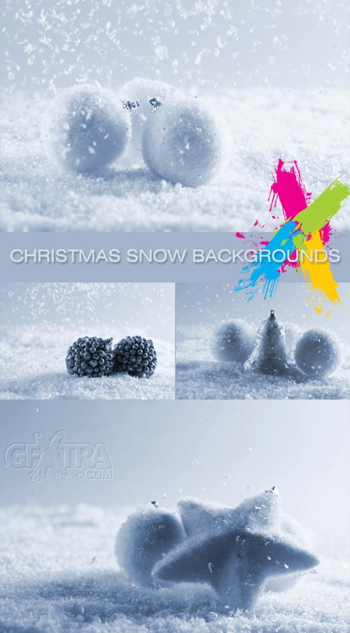 Christmas - Snow Backgrounds 4xJPGs