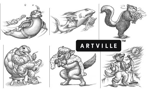 ArtVille Illustrations IL027 Animated Animals