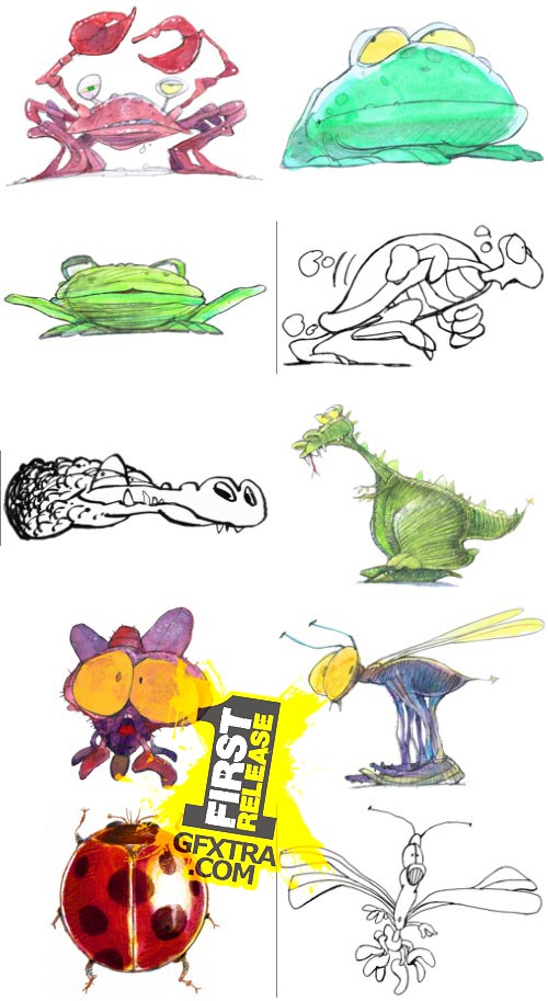 Artville Illustrations IL036 Creatures