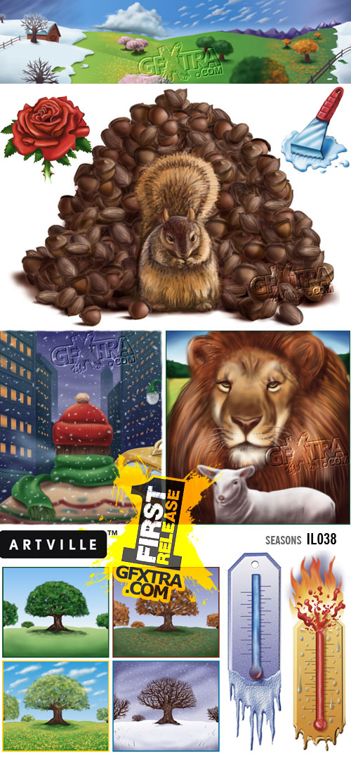 Artville Illustrations IL038 Seasons