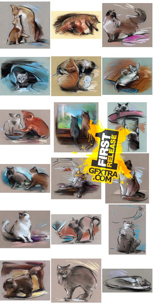 Artville Illustrations IL039 Cats & Dogs