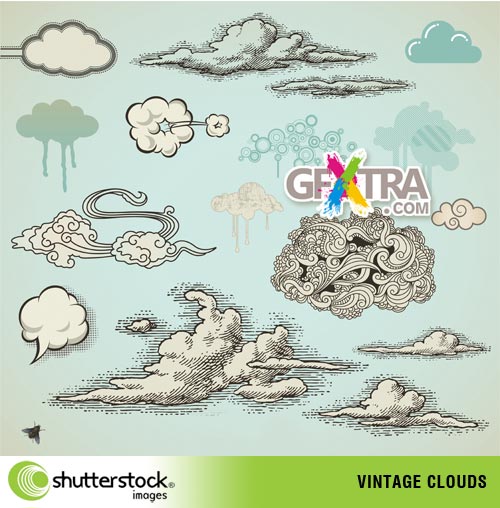 Vintage Clouds EPS