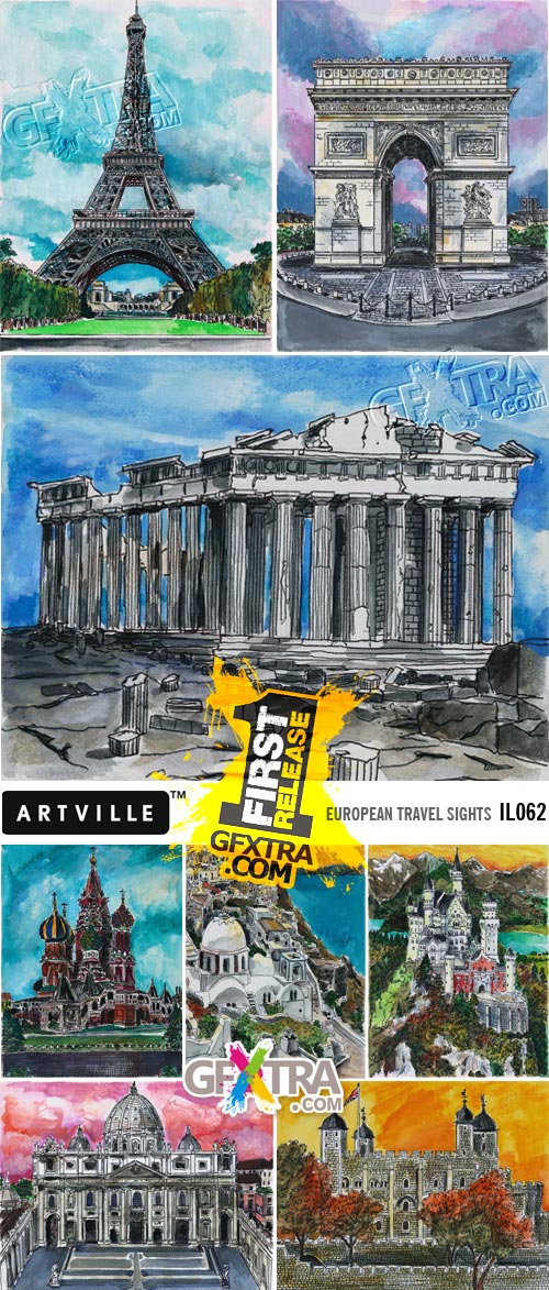 Artville Illustrations IL062 European Travel Sights