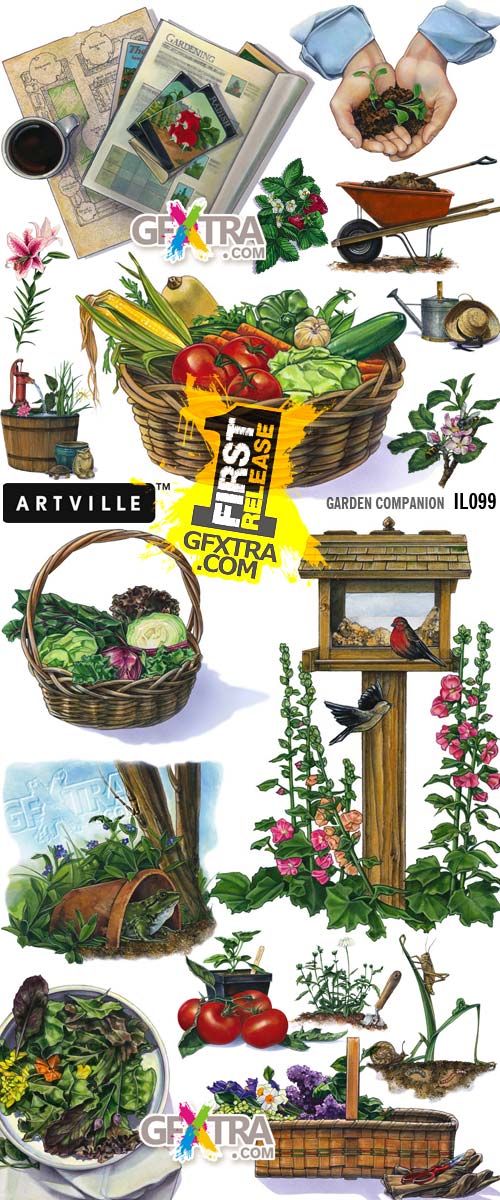 ArtVille Illustrations IL099 Garden Companion